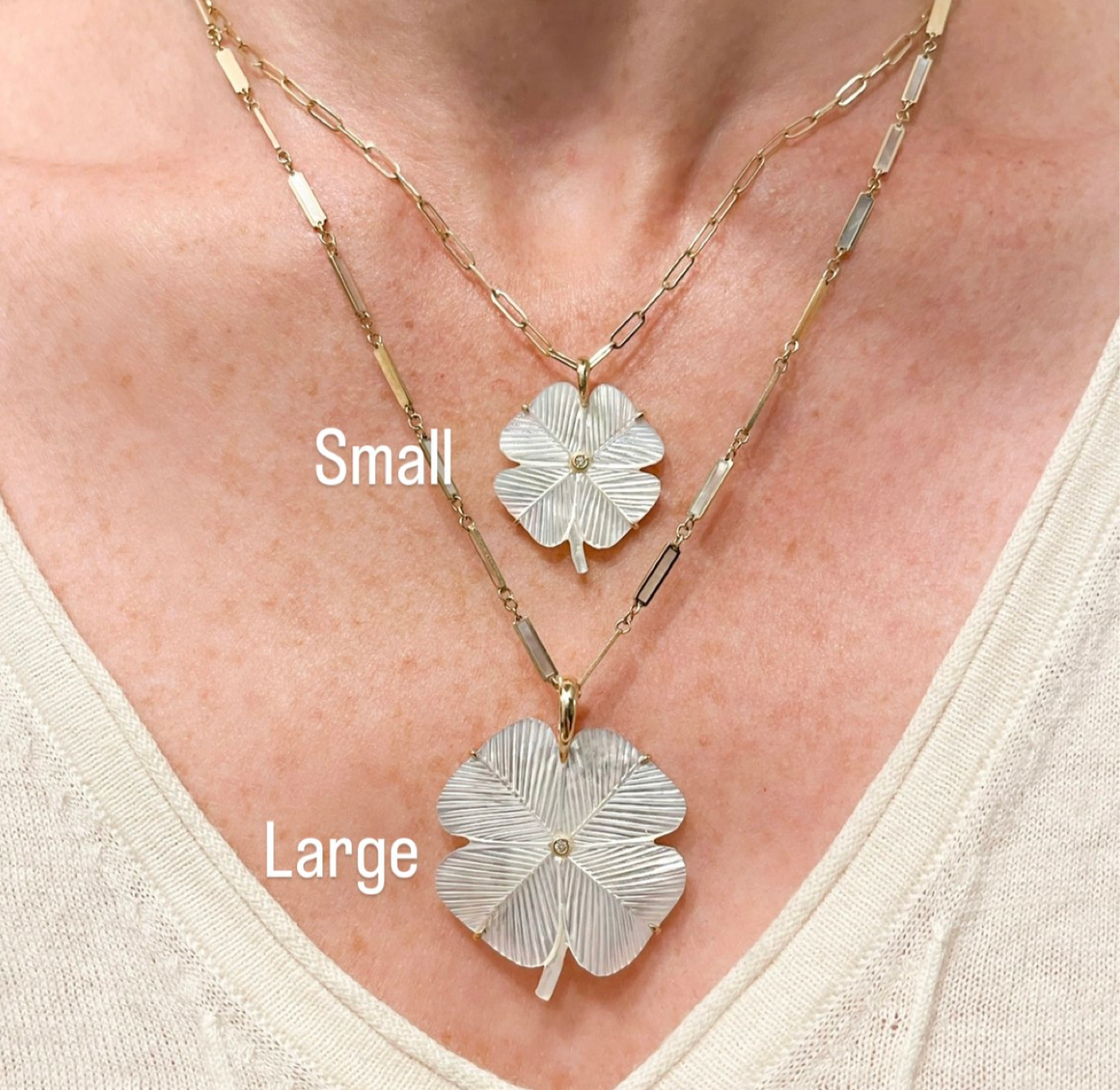 White Mother of Pearl Clover SALE