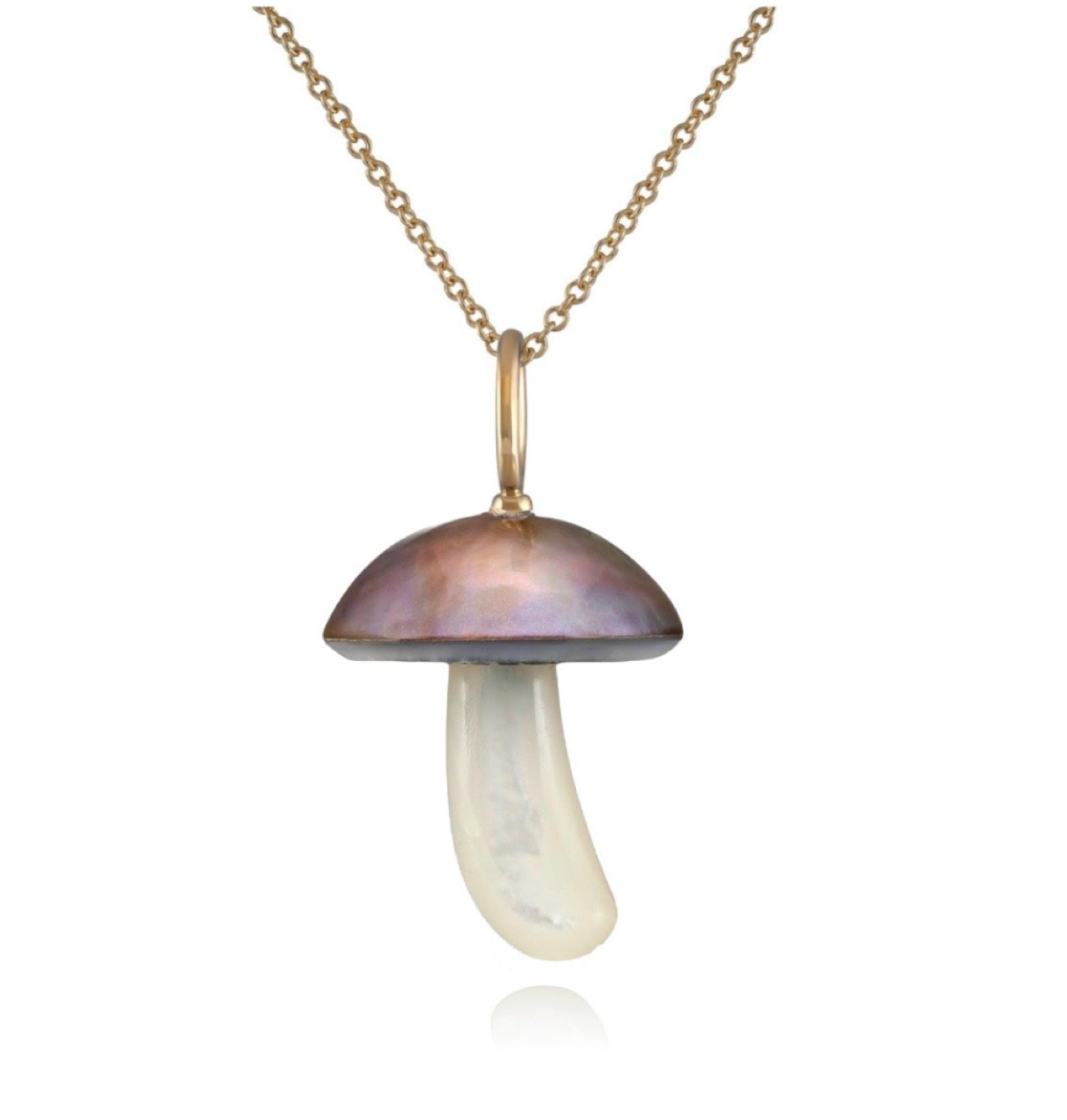 Iridescent Copper Mabe Pearl Mushroom