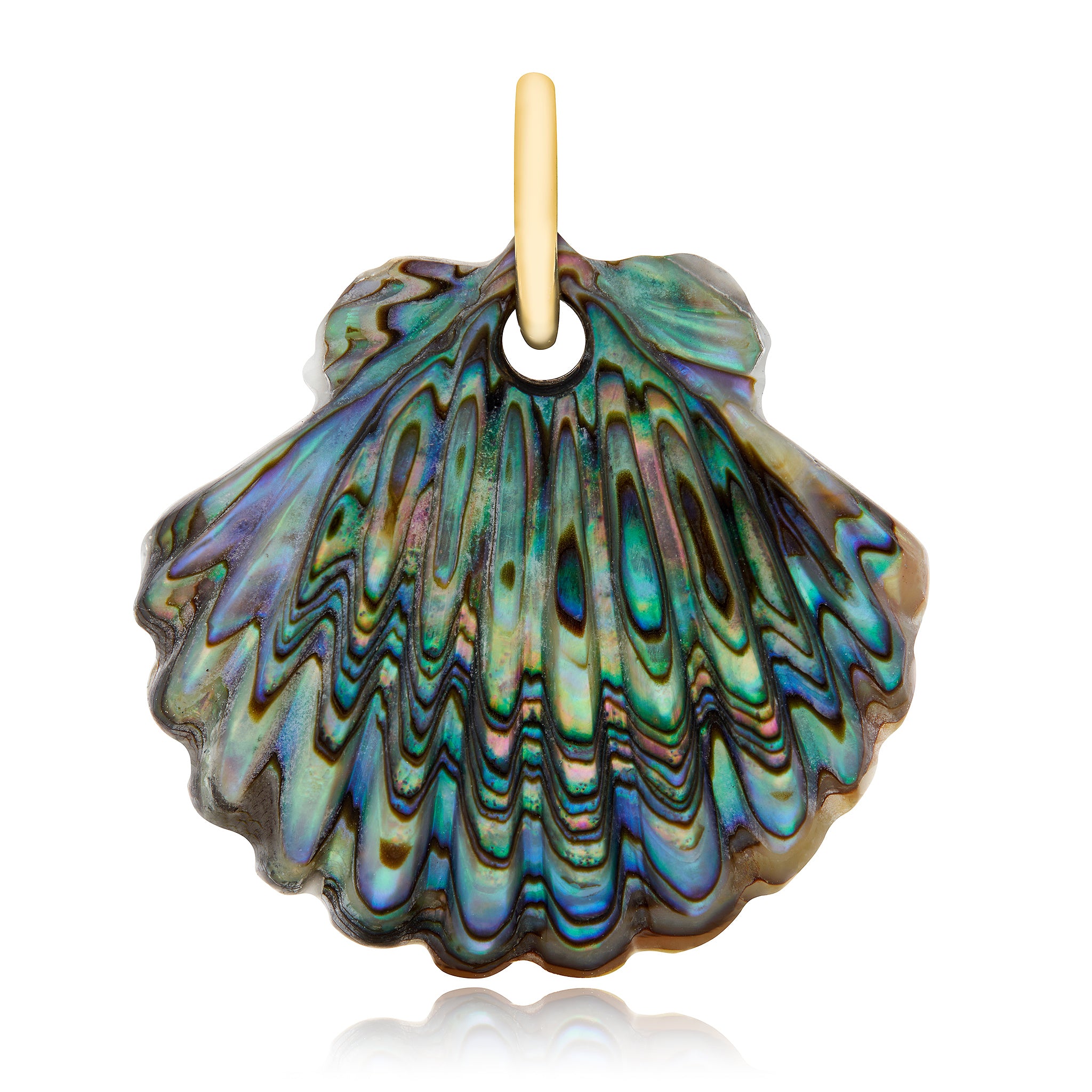 Luminescent Scallop Shell with Diamond