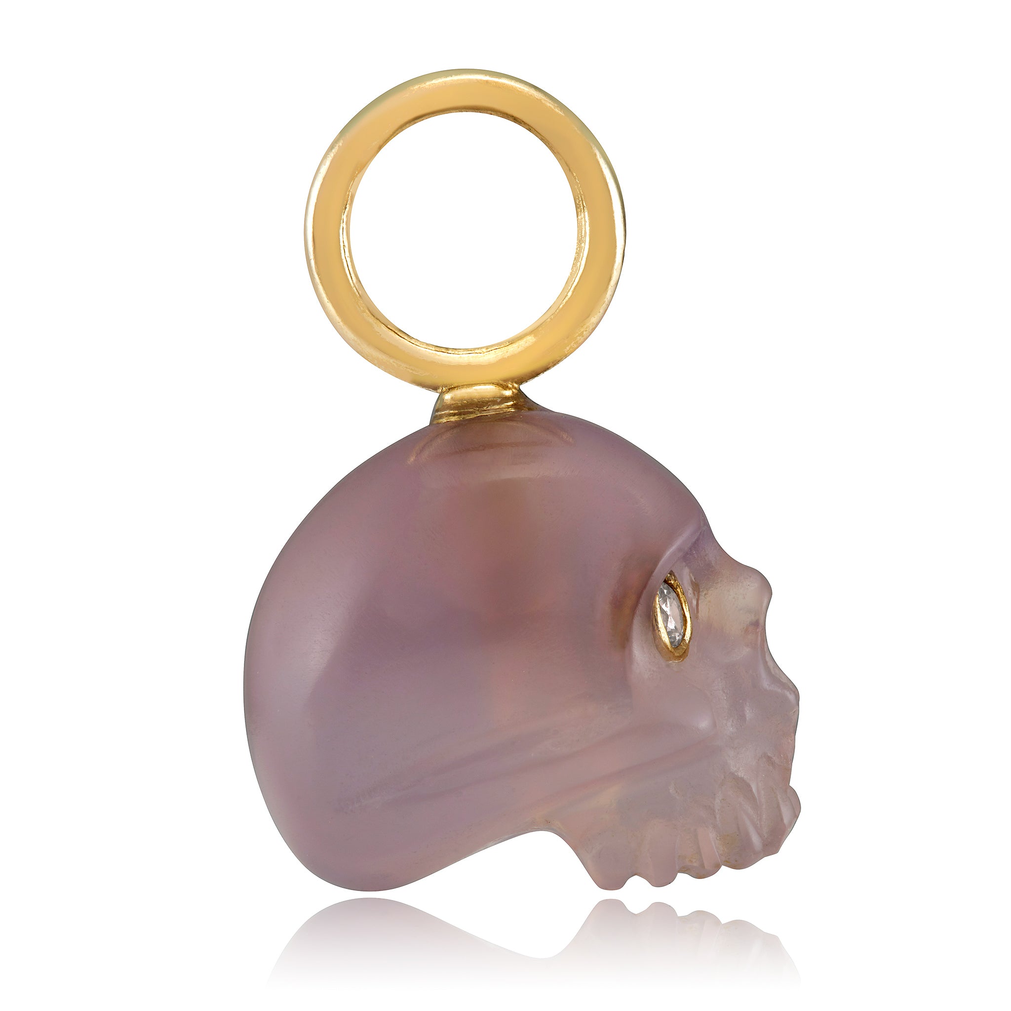 Purple Chalcedony Skull Baby