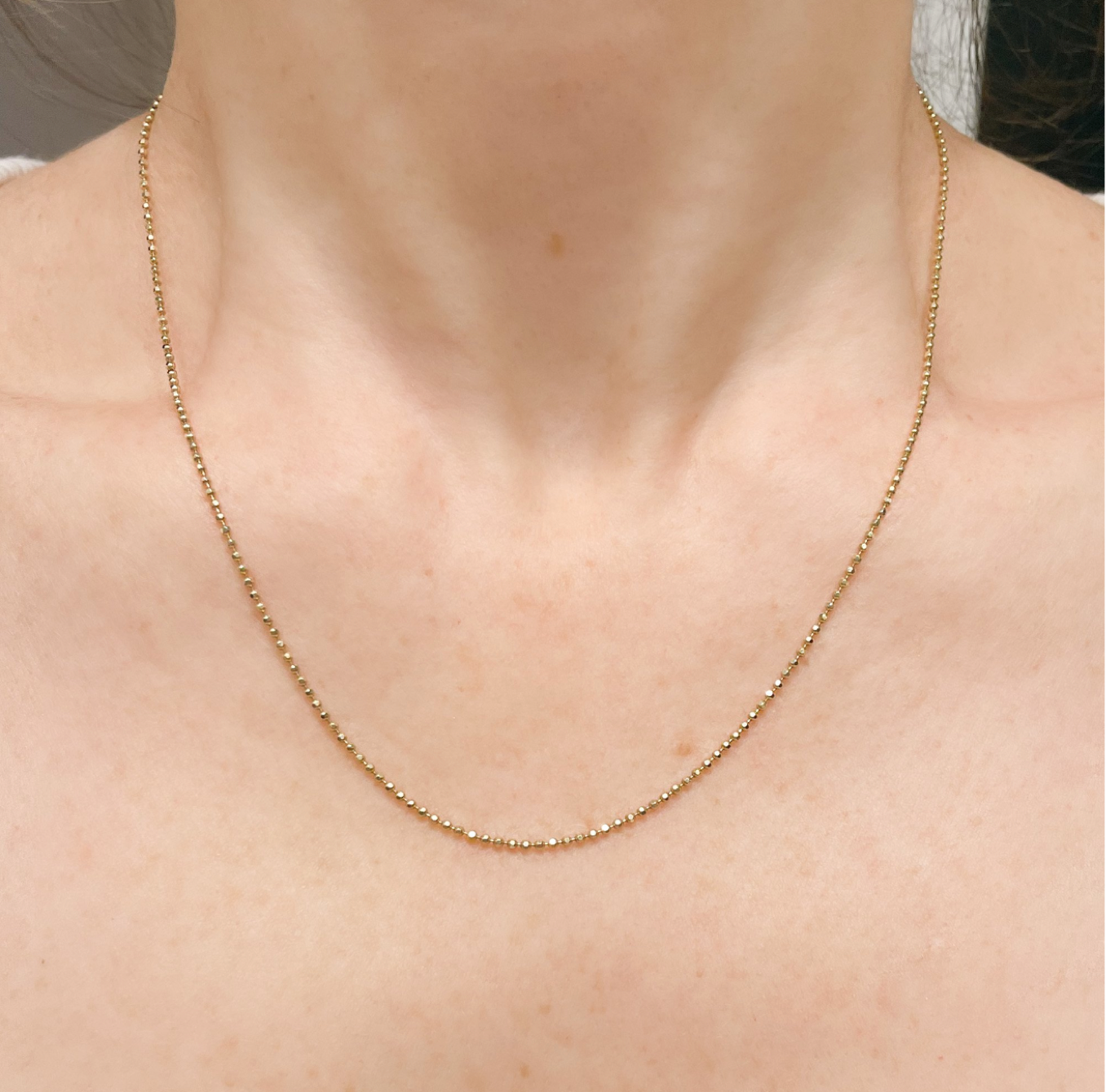 Diamond Cut Ball Chain in 14K Gold