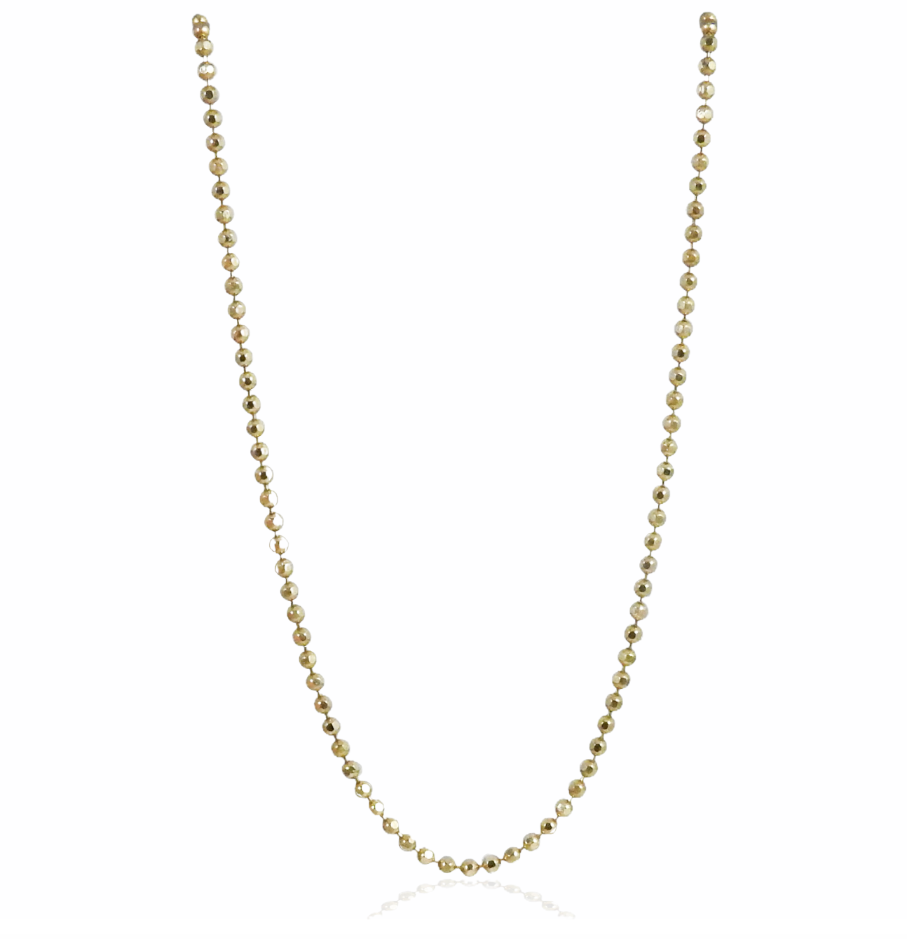 Diamond Cut Ball Chain in 14K Gold