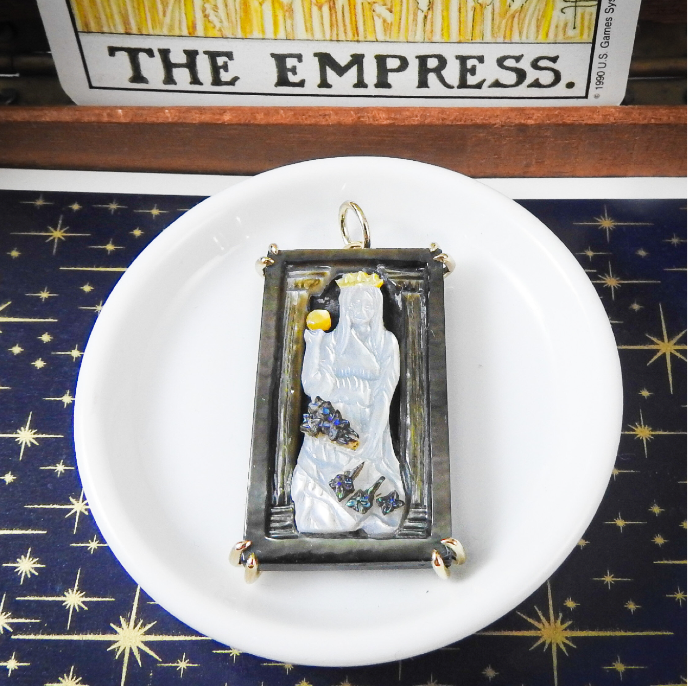 The Empress Tarot Charm in Gold