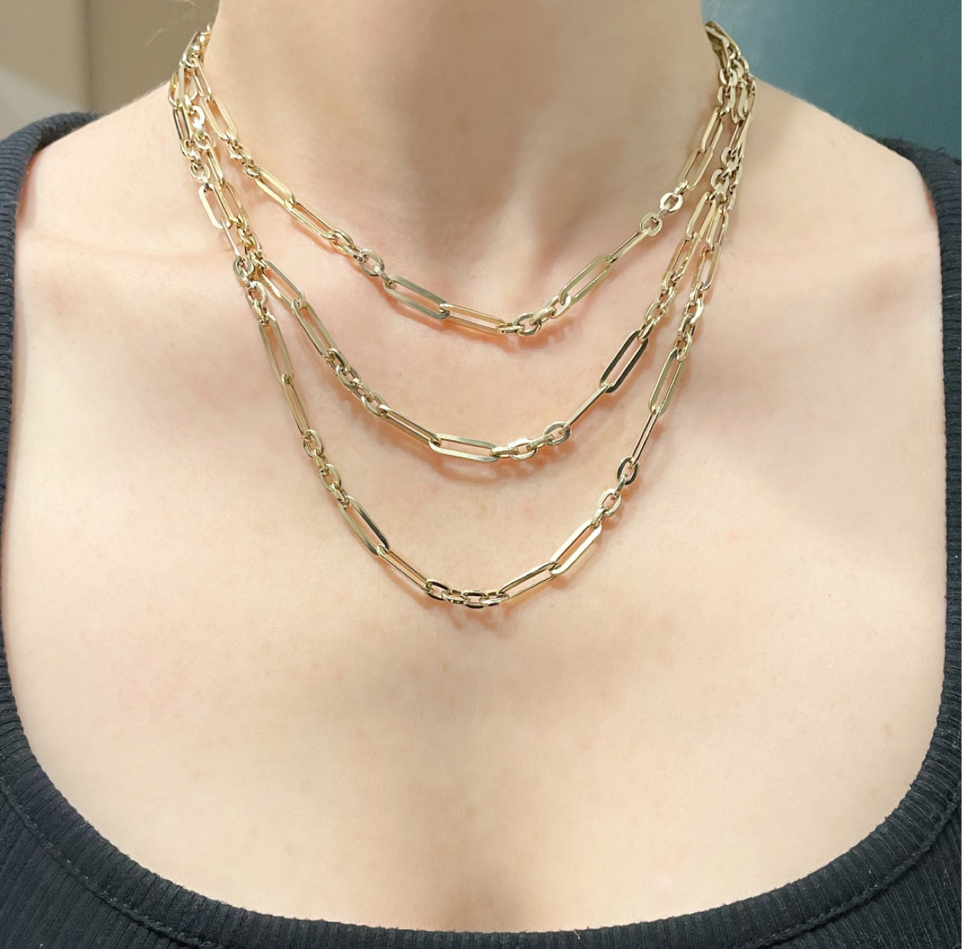 Fancy Mixed Link Chain in 14K Gold