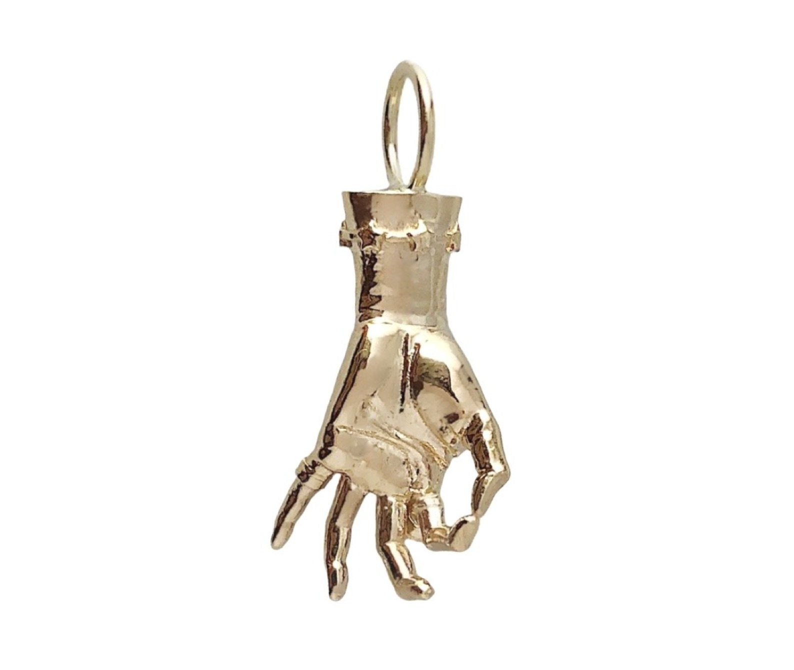 Gyan Mudra Ladyfinger Charm in 14k Gold