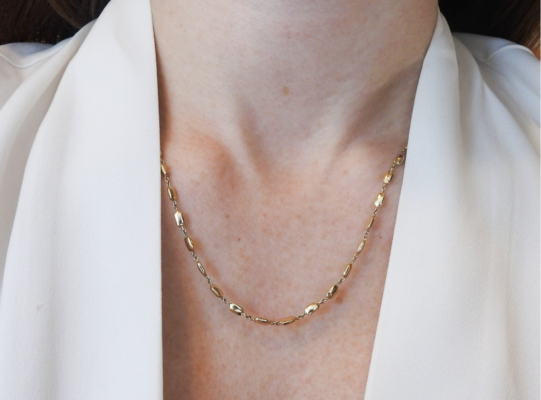 Petite Nugget Chain in 14K Gold